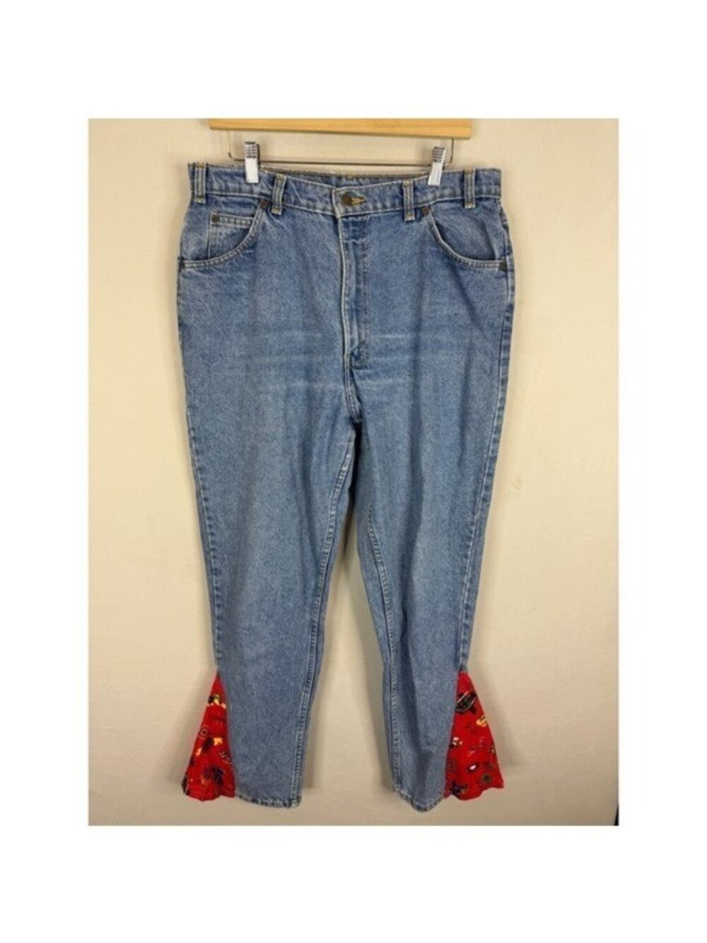 Vintage 70s Levis Women 34x32 Levis for Gals Orange Tab Altered Flare Jeans